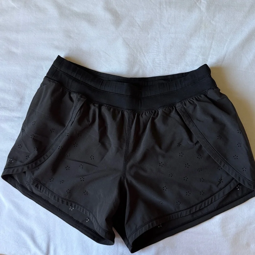lululemon athletica Black Laser-Cut Athletic Shorts